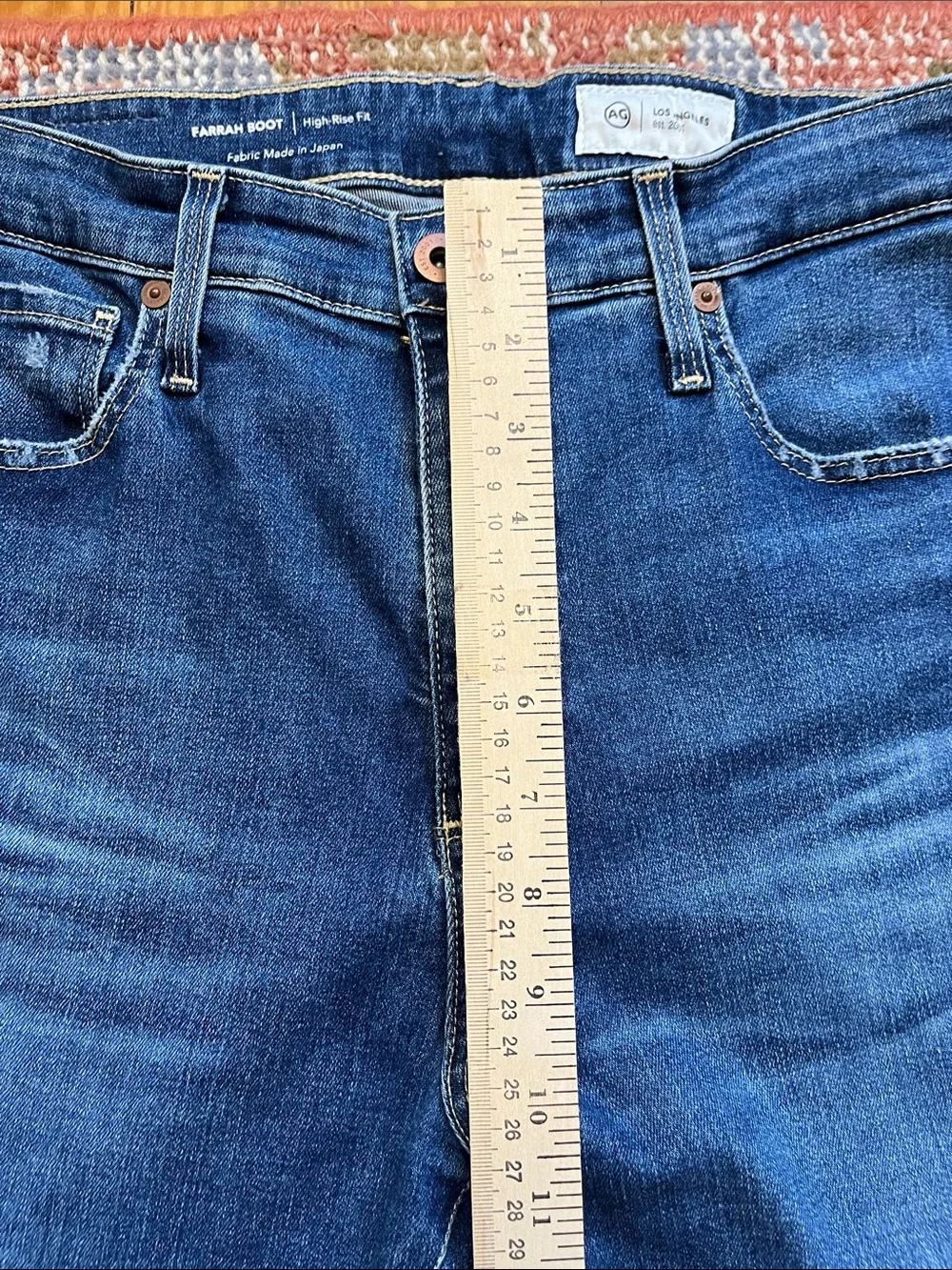 AG Adriano Goldschmied Farrah Bootcut Jeans 31x32 High Rise Stretch Denim EUC